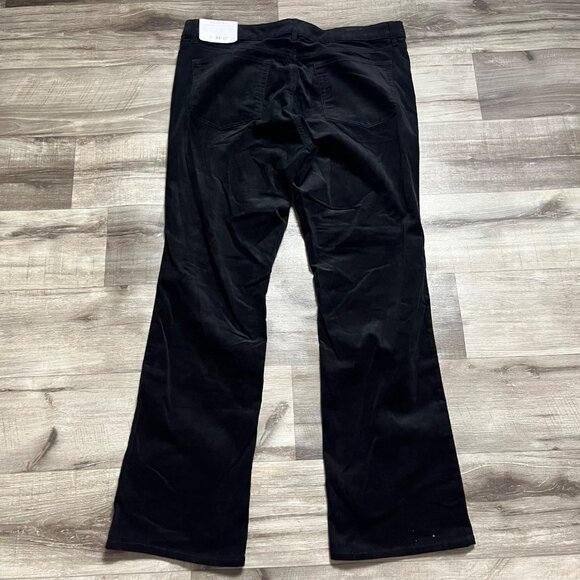 Loft Mid Rise Curvy Boot Corduroy Denim Jeans Black NWT Women’s Size 33 - Picture 3 of 8